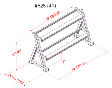 PB 828 2 Tier Angle Dumbbell Rack