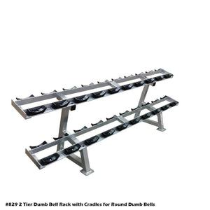 PB 829 2 Tier Dumbbell Rack With Cradles-build To Preference (Per Pair)