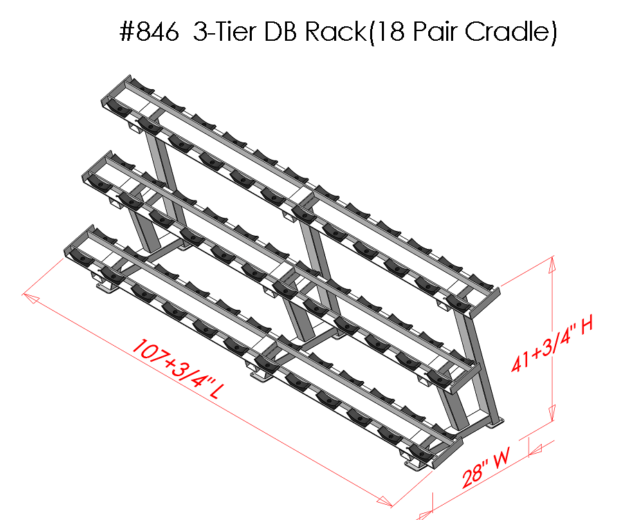 Power Body 846 Dumbbell Rack