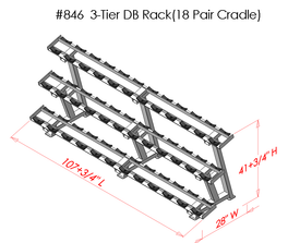 PB 846 Dumbbell Rack