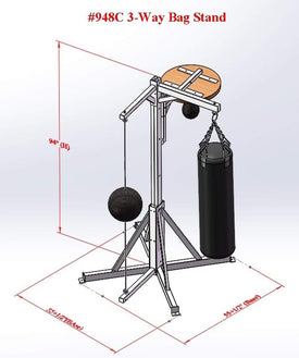 PB 948C Heavy Duty 3 Sided Multi-Bags Rack