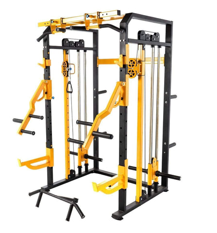 Image of T101 Plate Loaded Functional Trainer Rack Combo with Lever Arms and Selectorized Multi-Grip Station