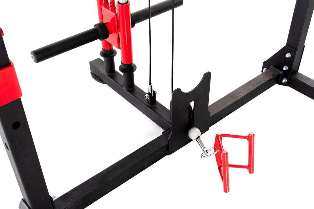 T102 Full Power Rack & Plated Loaded Hi Lat Low Row combo with Lever Arms and Dip-Station