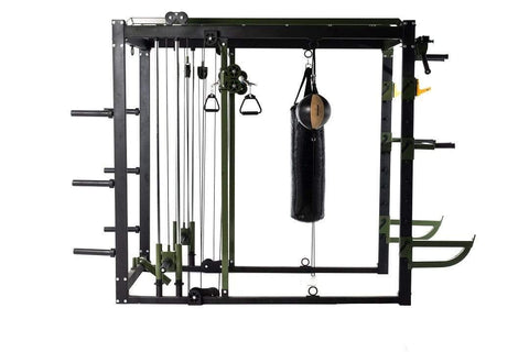 Image of T103 Crossfit and Boxing Cage with Functional Trainer and Power Rack Combo