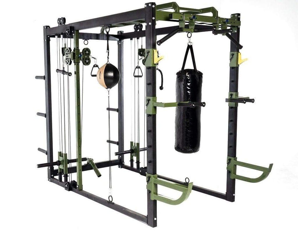 T103 Crossfit and Boxing Cage with Functional Trainer and Power Rack C ...