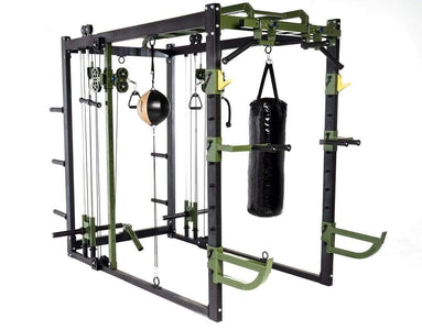 T103 Crossfit and Boxing Cage with Functional Trainer and Power Rack Combo