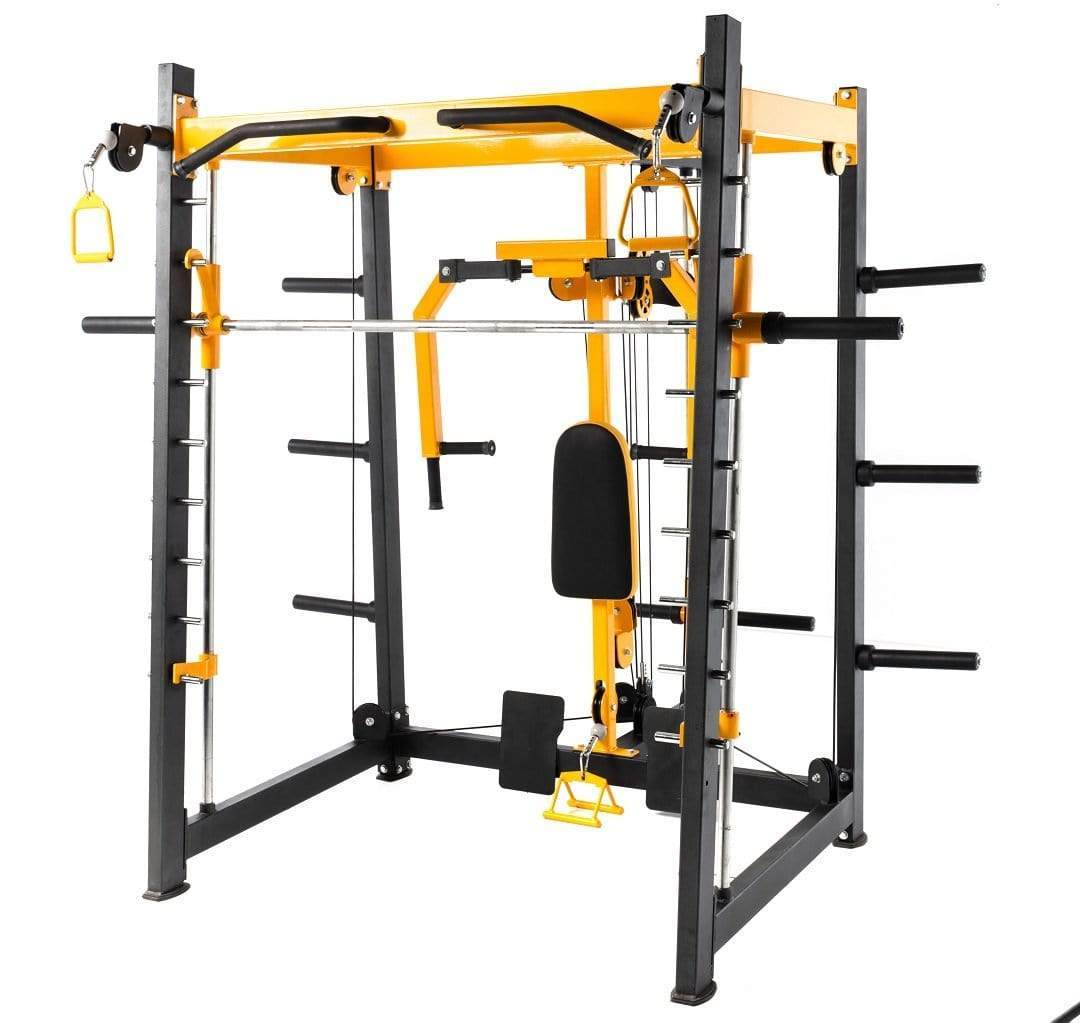 T108 Smith Machine and Upper Cross Cable system with Built-in Peck Deck and Low Row Cable