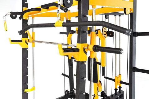Image of T108 Smith Machine and Upper Cross Cable system with Built-in Peck Deck and Low Row Cable