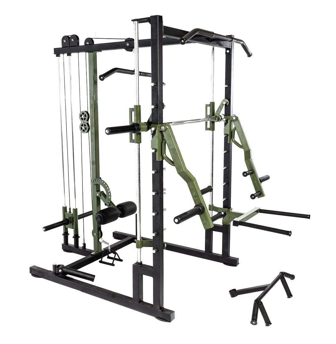 T109 Half Rack Smith Machine and High Lat and Low Row with Dip-Station