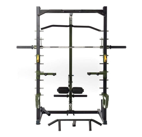 Image of T109 Half Rack Smith Machine and High Lat and Low Row with Dip-Station