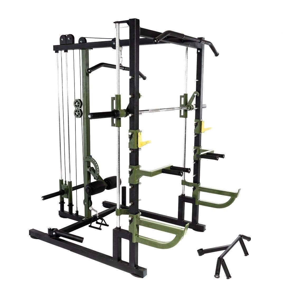 T109 Half Rack Smith Machine and High Lat and Low Row with Dip-Station