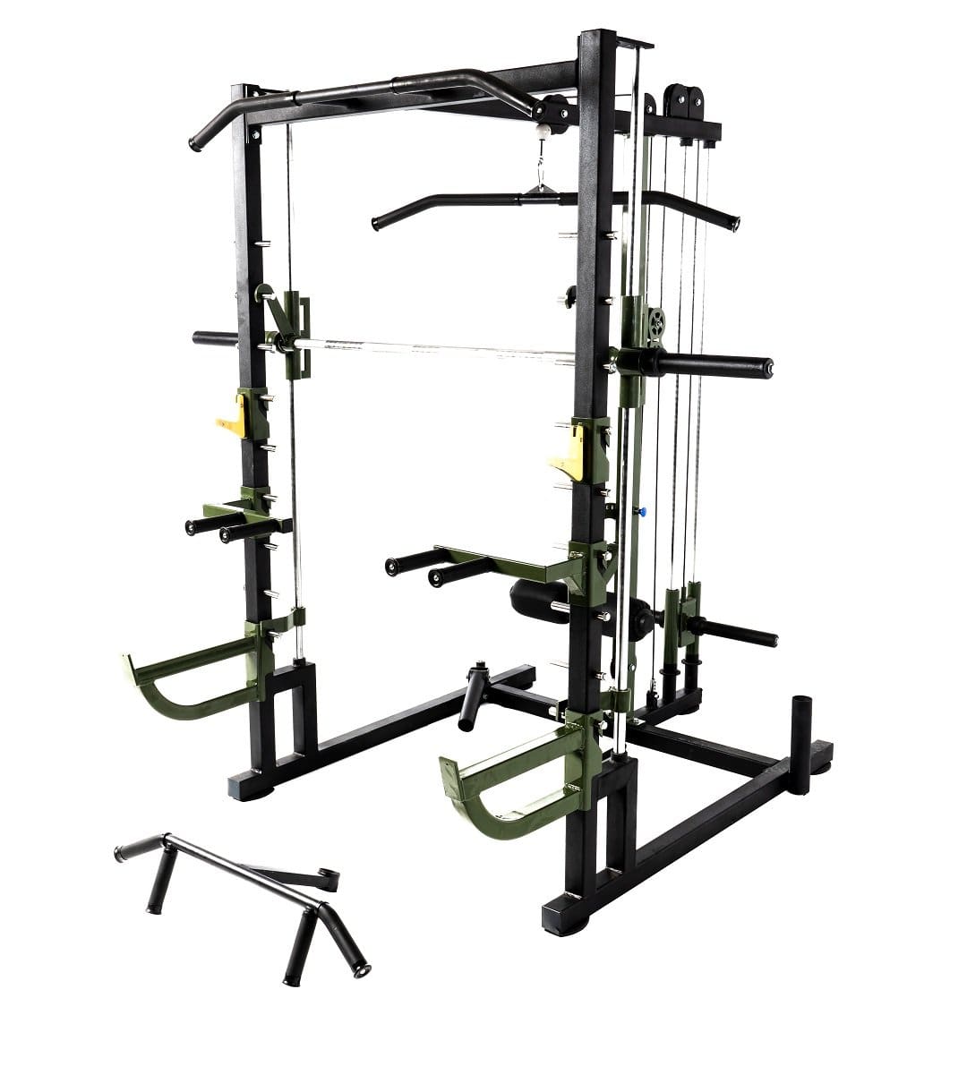 T109 Half Rack Smith Machine and High Lat and Low Row with Dip-Station