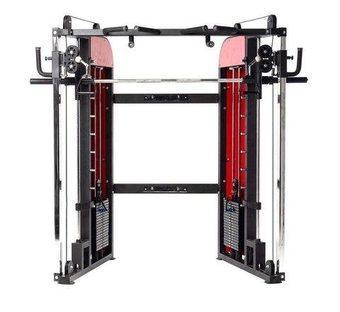 T303 Functional Trainer and Smith Machine Combo with Multiple Handle Pull-up Bar